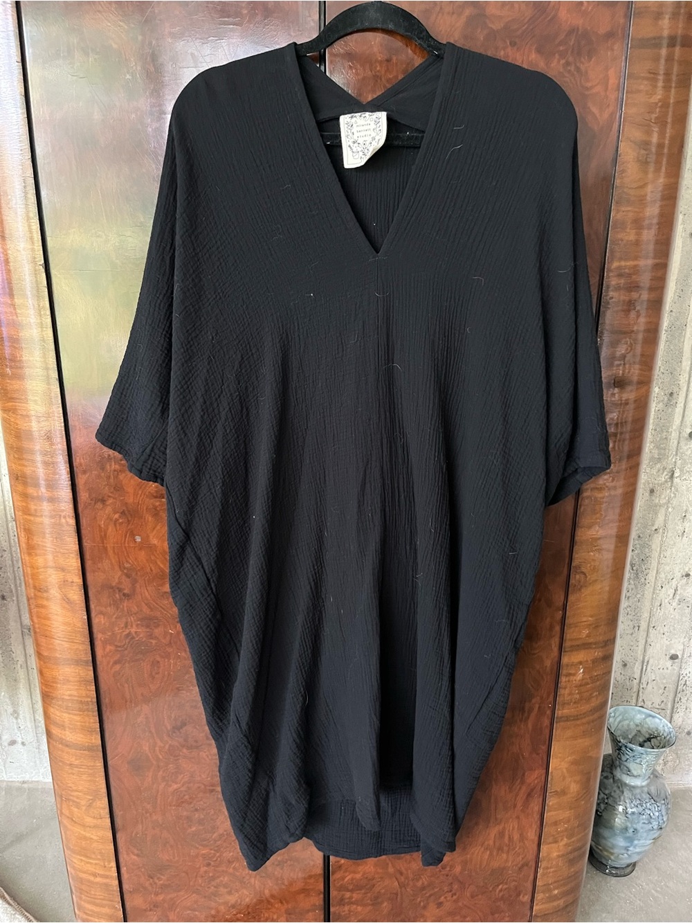 Black Linen Caftan - Relaxed Fit